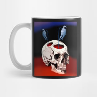 Astronauts coming out of a skull Mug